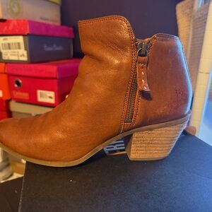 Frye Brown Leather Ankle Booties - great condition